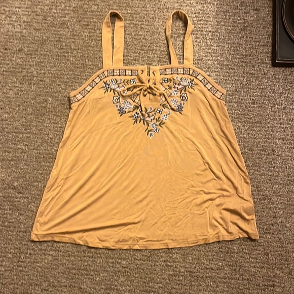This is a tan flowy tank top for American Eagle never warn. - Picture 2 of 2